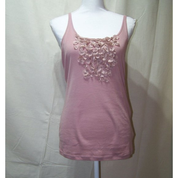 Fitted Crew Tank Top Pink main image 0